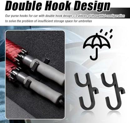 2PCS Car Umbrella Holder with Double Hook Design - Image 6