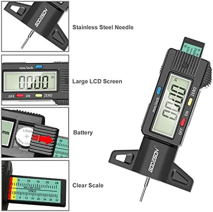 GODESON Tire Tread Depth Gauge, Digital Tire Tread Depth Gauge in 1Inch/25.4mm - Image 6