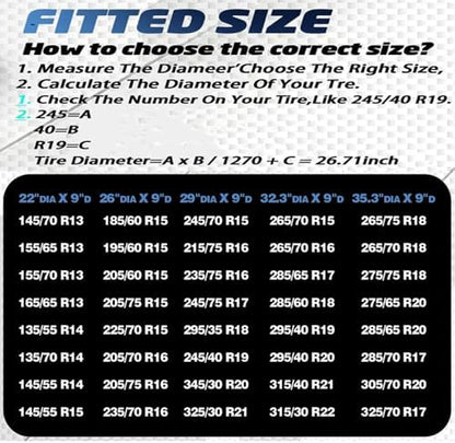 Tire Covers Set of 4, Fits 36"-39" Inch Tire 420D Uv Resistant Wheel Covers - Image 3