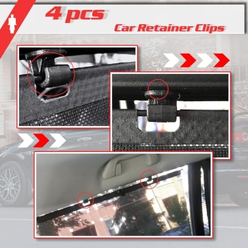OTUAYAUTO Premium 4pcs Sun Shade Hook Sliding Door Clip Kit - Image 6