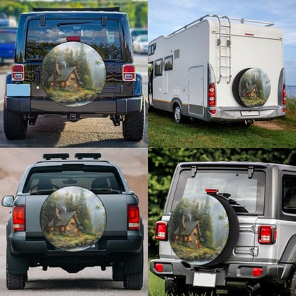 Landscape Spare Tire Cover 16in Spare Wheel Covers Tire Storage Cover - Image 6