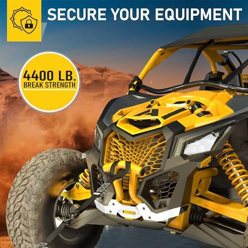 AUGO Heavy Duty Ratchet Straps & Soft Loops – Pack of 4 Extra Strong 1.5” by - Image 5