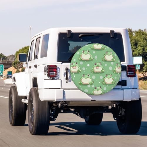 Frog Seamless Spare Tire Cover Dust-Proof Wheel Tire Cover Fit Trailer - Image 3