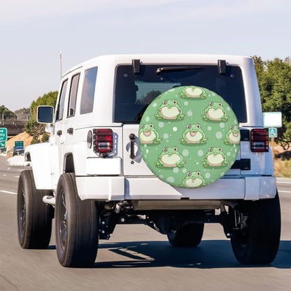 Frog Seamless Spare Tire Cover Dust-Proof Wheel Tire Cover Fit Trailer - Image 3
