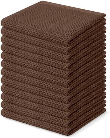 Homaxy 100% Cotton Waffle Weave Kitchen Dish Cloths 12-Pack by Homaxy