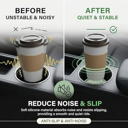 Silicone Car Coasters Set of 4, 2.75" Cup Holder Mats - Image 5