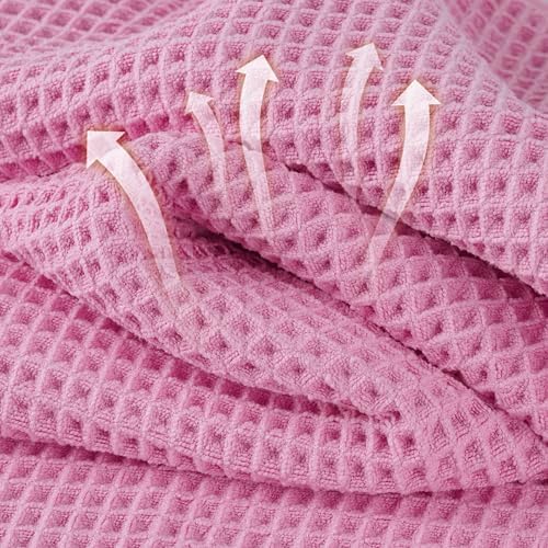 Microfiber Waffle Face Towels, 2 Pieces, Fast Drying, Lint Free 430 GSM - Image 2