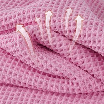 Microfiber Waffle Face Towels, 2 Pieces, Fast Drying, Lint Free 430 GSM - Image 2