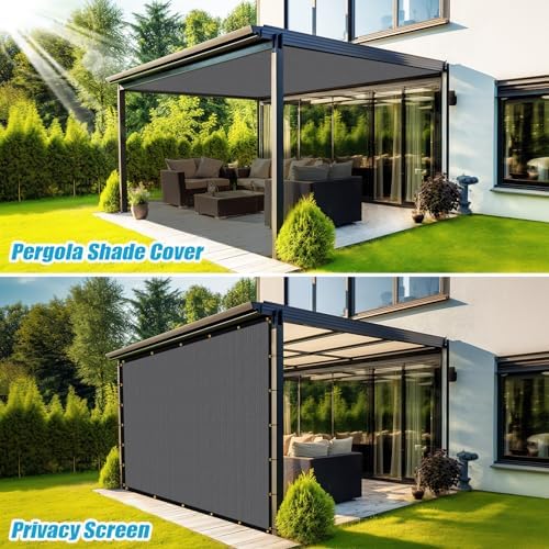 Amagenix 90% Shade Fabric 7'X 24' Gray Sun Shade Cloth - Image 5
