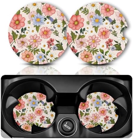 Yonlevres Car Coasters for Cup Holders, 2 Pack by Yonlevres