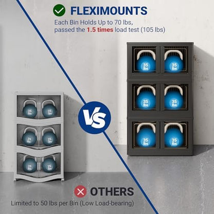 FLEXIMOUNTS 304 QT Stackable Plastic Storage Bins - Image 3