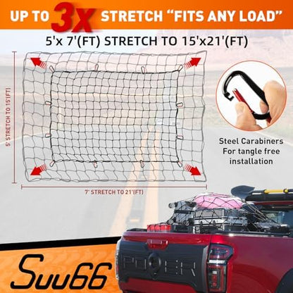 Suu66 Heavy Duty Cargo Net for Pickup Truck Bed - Image 2