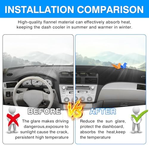 Autorder Dashboard Cover Mat for Toyota Solara 2004-2008 Accessories Dash Cover - Image 3