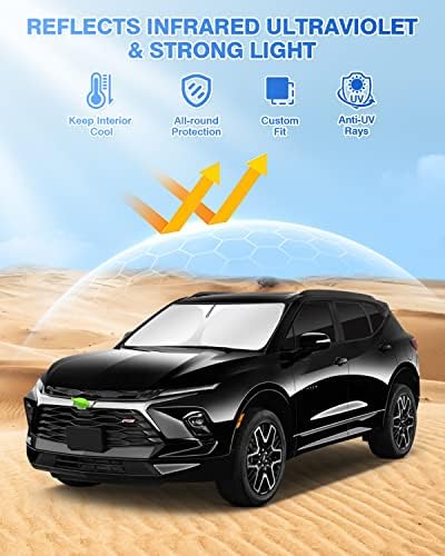 Canvcle Windshield Sun Shade for 2019-2025 2026 Chevrolet/Chevy Blazer - Image 2