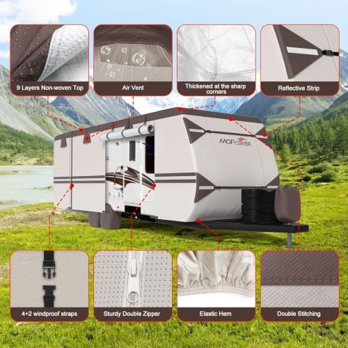 Travel Trailer Cover 35-38 ft 9 Layers Camper Cover - Image 6