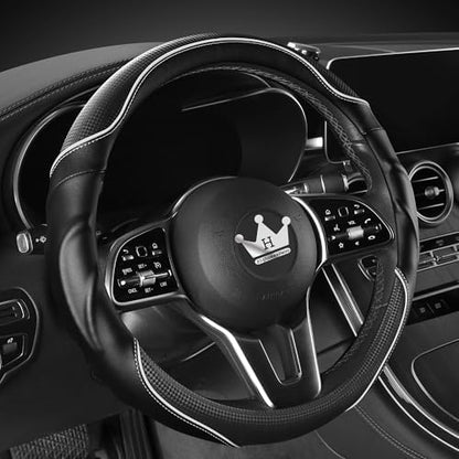HighnessHwoo 3D Car Steering Wheel Cover Comfort Grip Massage Sporty Anti-Slip - Image 2