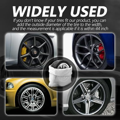 8PCS Extra-Large Tire Covers, Tear-Resistant LDPE Plastic Tire Bags - Image 6