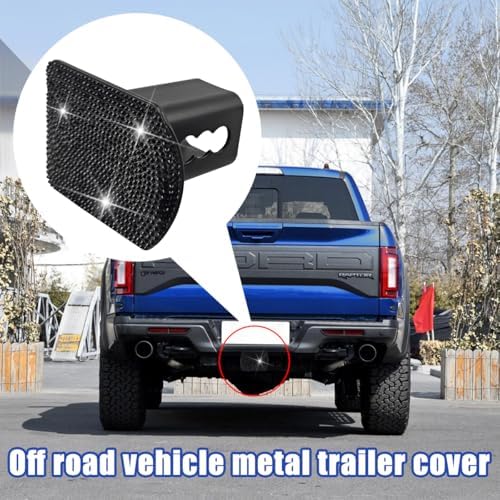 Bling Trailer Hitch Cover, Crystal Rhinestone Vehicle Tube Plug Towing Hitch - Image 4