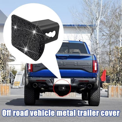Bling Trailer Hitch Cover, Crystal Rhinestone Vehicle Tube Plug Towing Hitch - Image 4