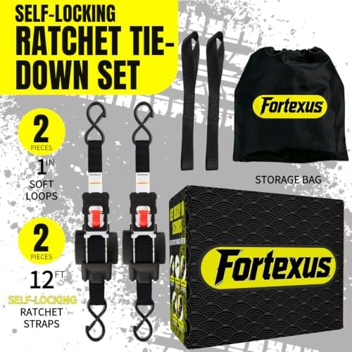Retractable Ratchet Straps 1'' x 12ft Tie Downs Automatic Retractable Ratchet - Image 6