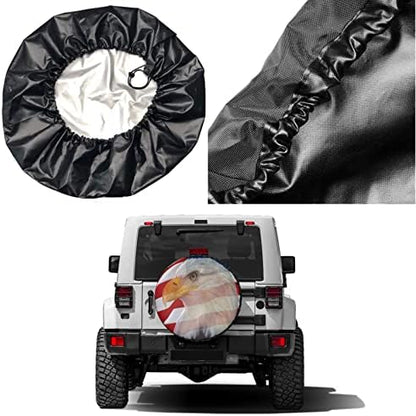 Delerain Bald Eagle American Flag Spare Tire Covers - Image 5