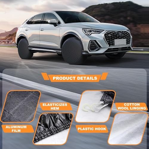 Set of 4 Tire Covers, Waterproof Aluminum Film Tire Sun Protectors, - Image 3