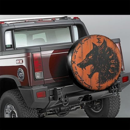 Wolf Spare Tire Cover Wheel Protectors Weatherproof Sun Protection Covers - Image 6