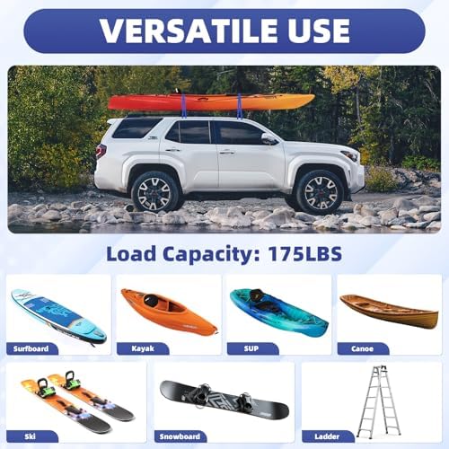 Kayak Roof Rack for Car, Universal Soft Foam Rack Pads for Surfboard - Image 6
