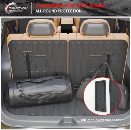 Trunk Mat with Backrest Mat for 2017-2023 GMC Acadia 6&7 Seats - Image 5