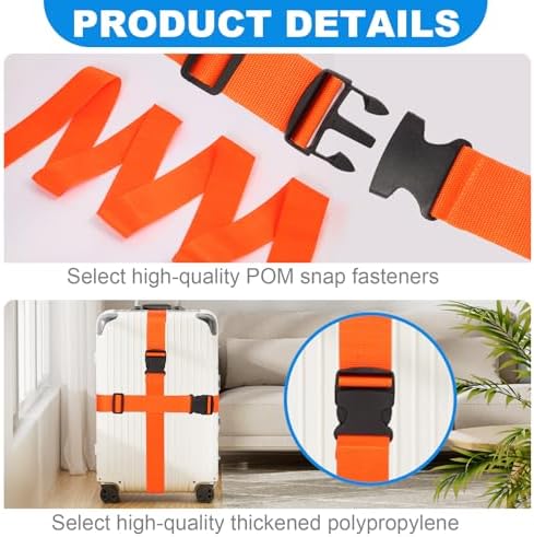 Luggage Straps for Suitcases, Adjustable 40 to 78 Inches - Image 3