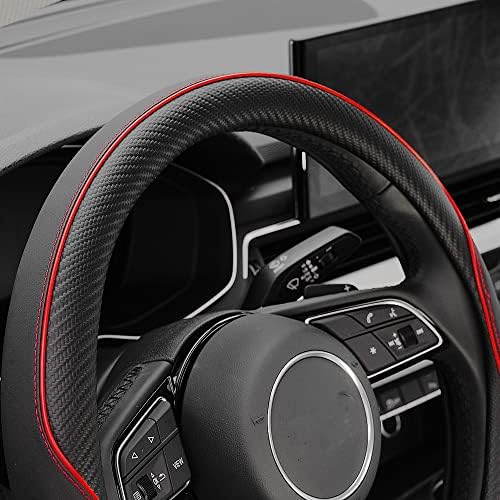 YHONGJT Soft Microfiber Leather Anti-Slip Car Steering Wheel Cover, Universal - Image 6