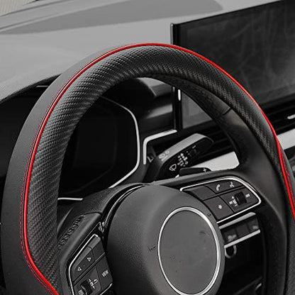 YHONGJT Soft Microfiber Leather Anti-Slip Car Steering Wheel Cover, Universal - Image 6