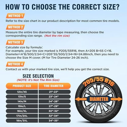 Moonet PVC Leather Spare Tire Wheel Cover Universal fit - Image 2