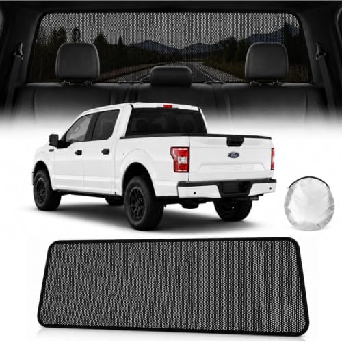 Rear Window Shade for Ford F150 2016-2024 Breathable Mesh Sunshade by Unknown