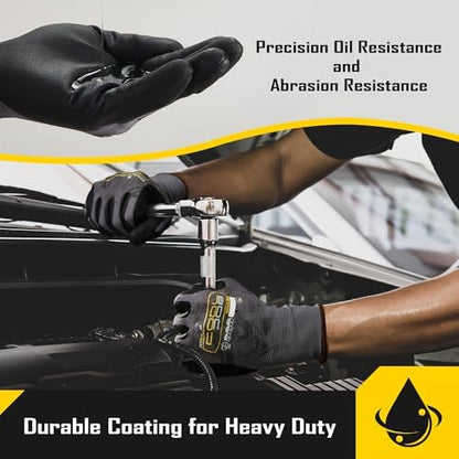 COOLJOB 3/12/36 Pairs Safety Work Gloves, Microfoam Nitrile Rubber Coated - Image 3