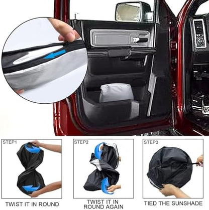 Foldable Front Windshield Sunshade Fit - Image 4