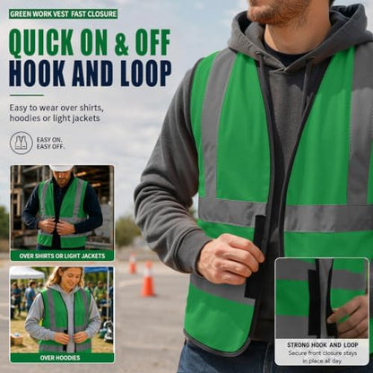 AYKRM 12 colour High visibility viz vest hi vis viz reflective work - Image 5