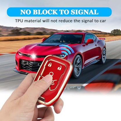 for Chevy GMC Key Fob Cover 6 Buttons Key Case 2016-2025 - Image 3