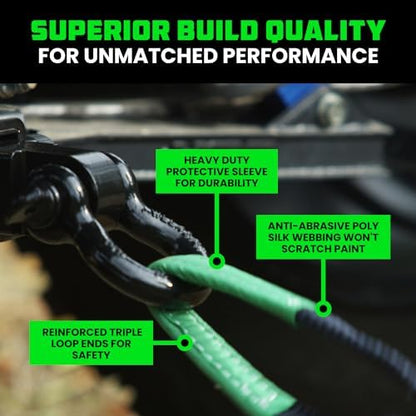 Rhino USA Recovery Combo Kit - 30ft Tow Strap & Shackle Hitch - Image 3