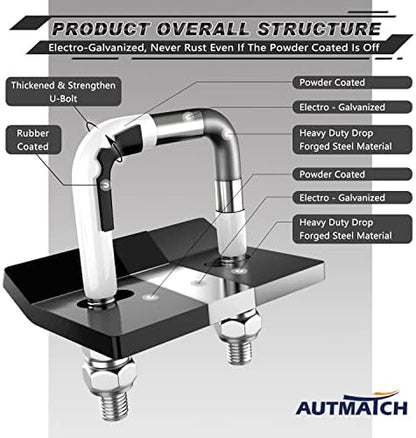 AUTMATCH Hitch Tightener Anti-Rattle Clamp - Image 5