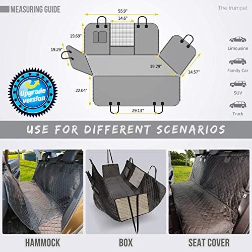 Vailge Dog Car Seat Cover for Back Seat, 100% Waterproof Back Seat Pet Cover - Image 5