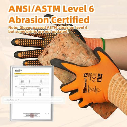 Schwer 3 Pairs Safety Work Gloves, MicroDot Abrasion & Grip - Image 2