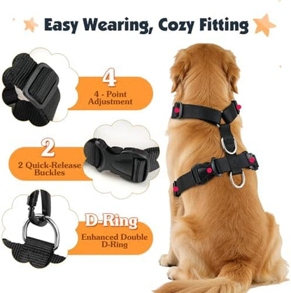 Pawaboo Dog Seat Belt Harness for Car, Seatbelt Harness - Image 5