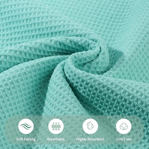 MICROFI Waffle Weave Bath Towel Set, Microfiber, 4 Pieces, Quick Dry, - Image 2
