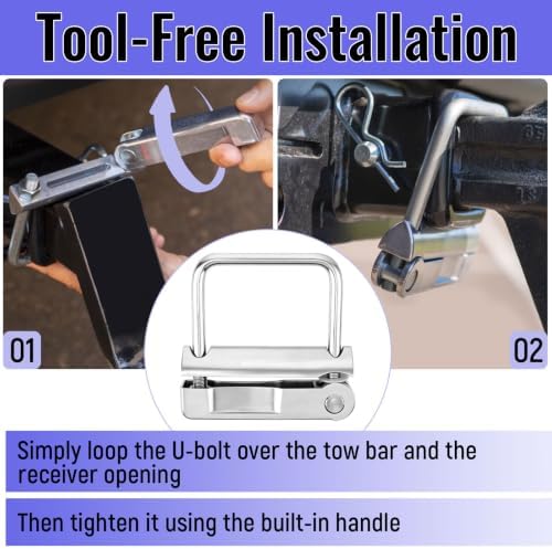 22325 Heavy Duty Anti-Rattle Hitch Clamp Tightener - Image 7