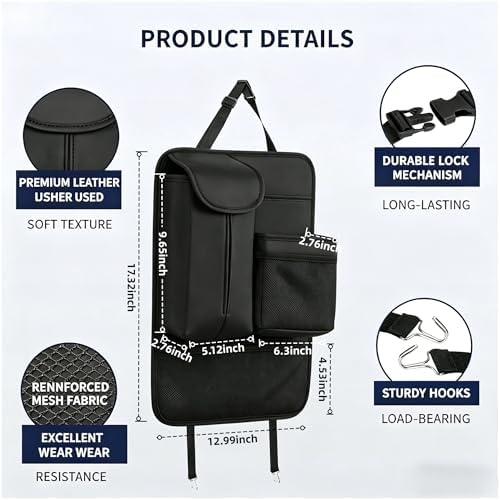 Car Seat Back Organizer, Car Organizers and Storage, Suitable - Image 5