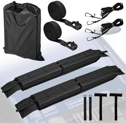 Soft Roof Rack Pads for Kayak Surfboard SUP Canoe, Universal Car Roof Rack by Socpuro