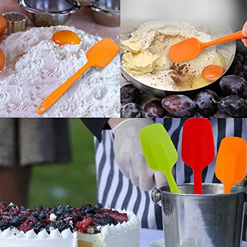 4 Piece Silicone Spatulas Heat Resistant 11inch Large Rubber Spatulas - Image 7