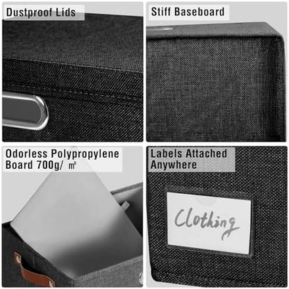 15" Fabric Storage Box with Lids - Image 5