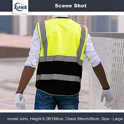 XIAKE 9 Pockets Class 2 High Visibility Reflective Safety Vest - Image 4